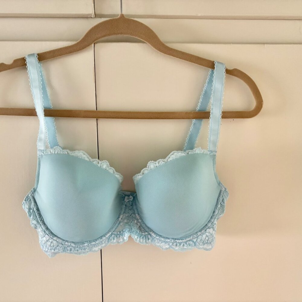 Le Mystere Rouge Light Blue Bra Size 36D